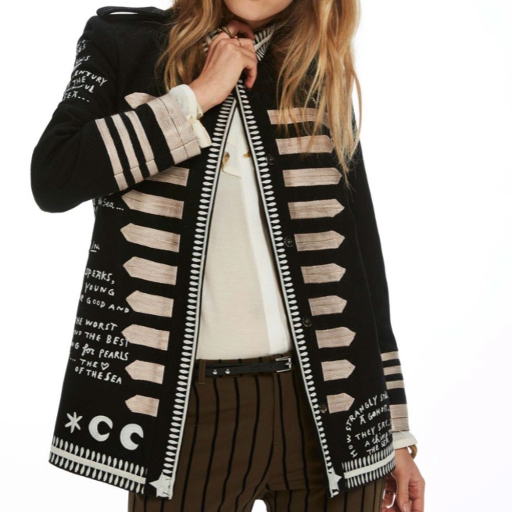 Scotch & Soda Embroidered Wool Captain's Jacket